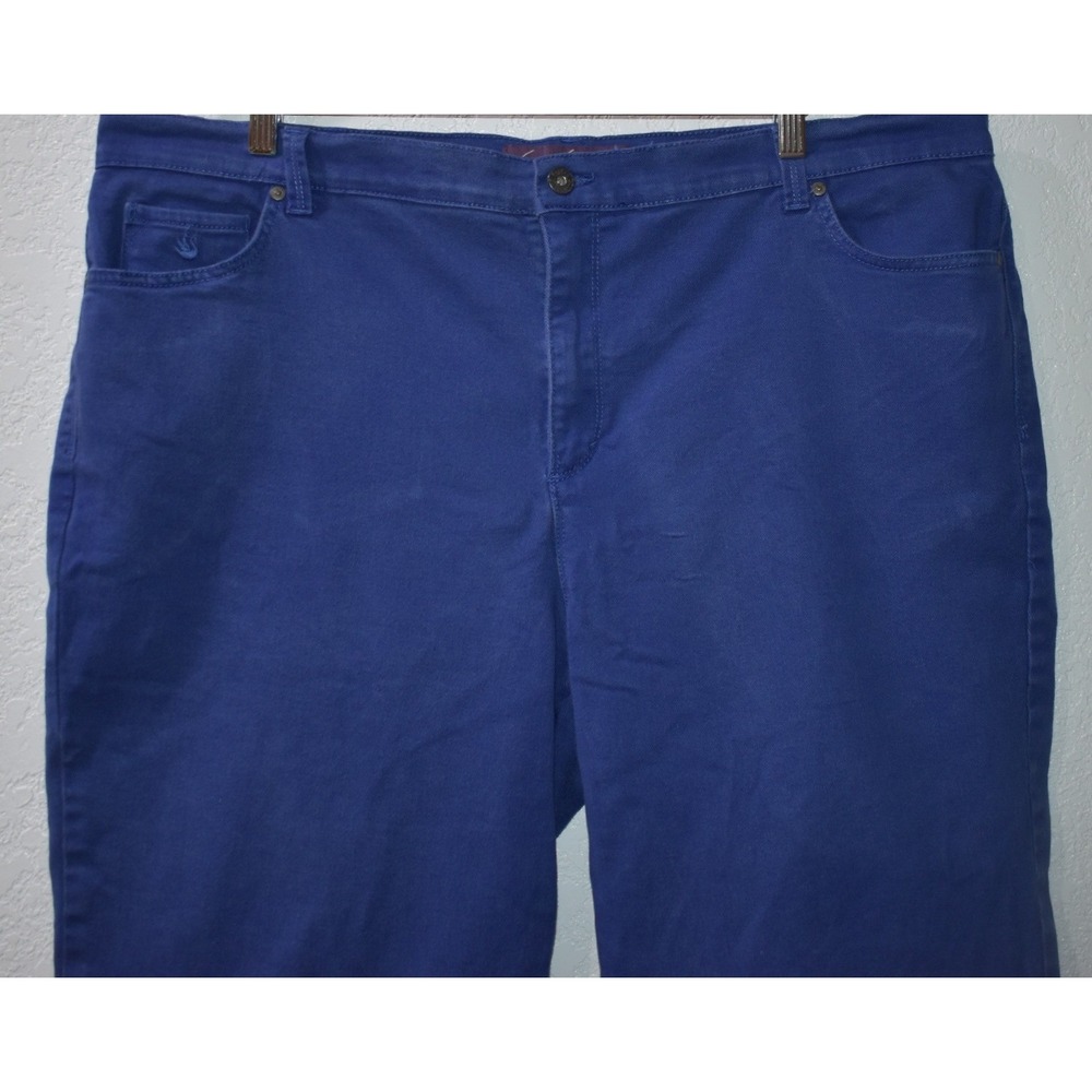 Gloria Vanderbilt 20W Amanda Shorts Bermuda Royal Blue Capri Modest Comfy Sz20